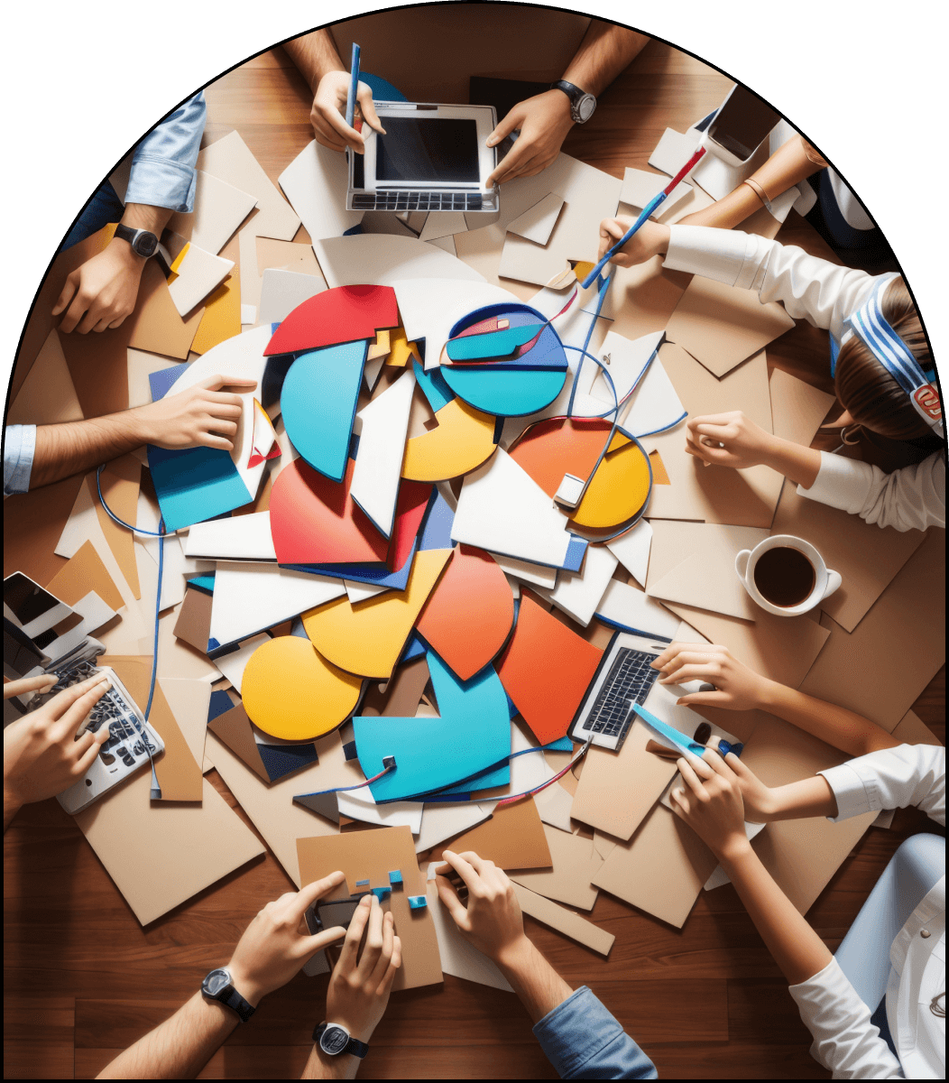 Link building agency is discussing content and backlink planning.